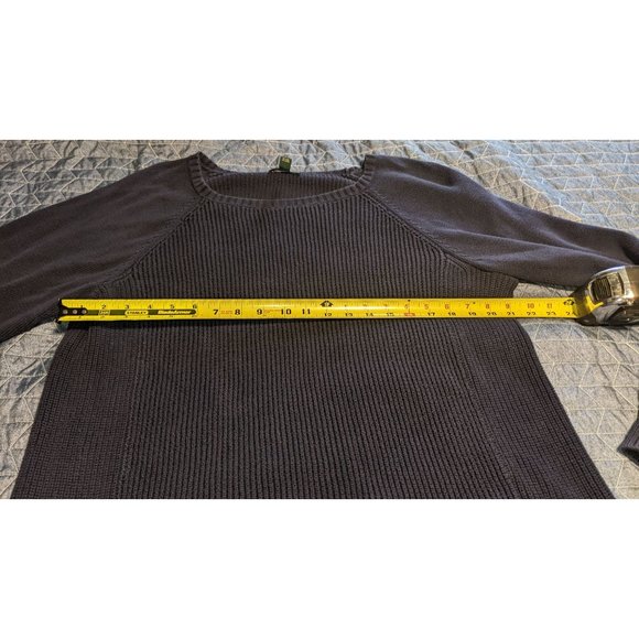 LRL LAUREN JEANS Co Blue Sweater with gold hardware zips size 1X - Picture 6 of 11